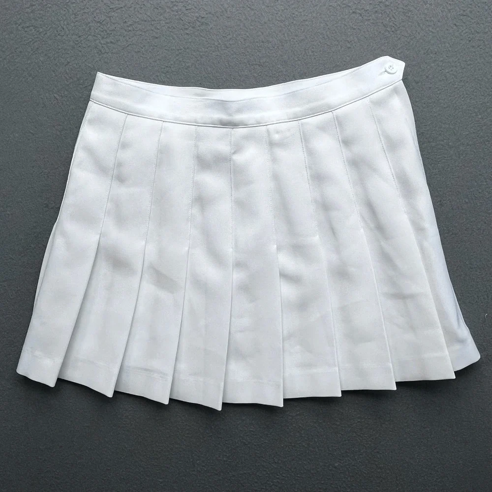 VTG Head Sports Wear White‎ Pleated Tennis Skirt Womens Size 8 Y2K Athletic Mini